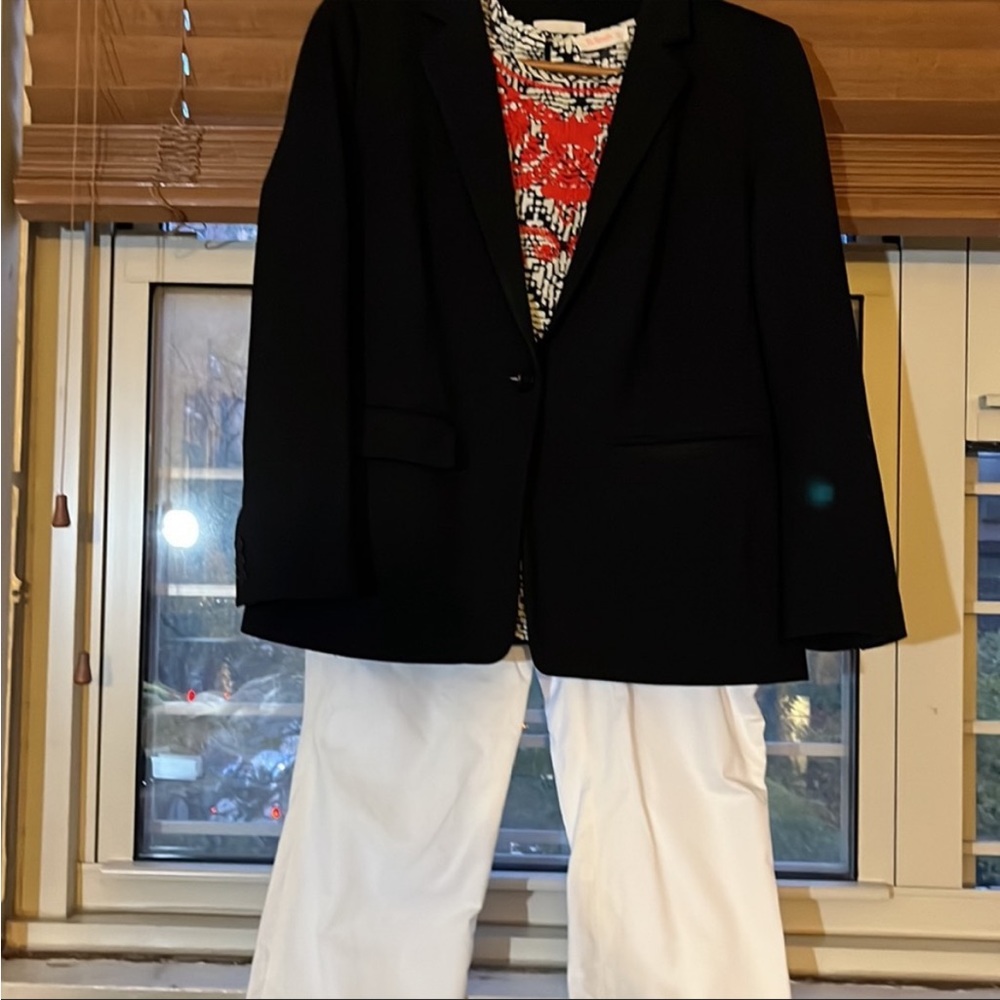 LOFT boyfriend black blazer, 12P